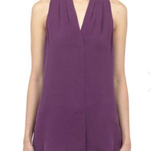 THEORY Hylin Womens Purple 100% Silk Blouse Sleeve